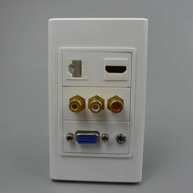 120 美式 免焊接 3RCA AV VGA 耳机 HDMI 网络 组合 面板 墙插|ruв категории видео электрических приборов, видео бытовой арматура, HIFI звук арматура, розетка - от Buy2taobao.com для оказания профессиональной услуги покупки агента Taobao