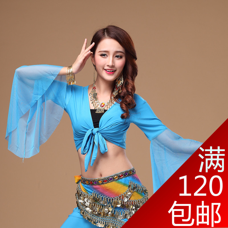 肚皮舞长袖上衣 广场舞披肩上衣长袖新款 网纱开衫喇叭袖舞蹈服在类目 运动/瑜伽/健身/球迷用品, 舞蹈/健美操/体操, 肚皮舞, 肚皮舞上装中 - 来自Buy2taobao.com提供专业的淘宝代购服务