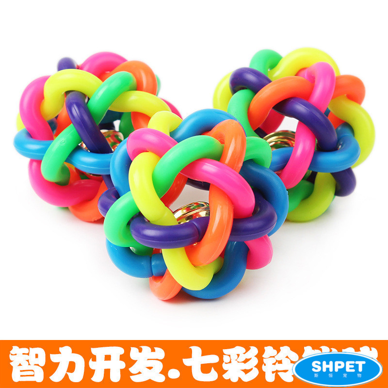 Pets 288 balls Pet Supplies Small bell Woven ball Dogs Toys Vocalization Rainbow Pet Ballin the Pet/Pet food and supplies , Cat/Dog Toys , Rubber Ball/Ball Toys category - from Buy2taobao.com to provide professional Taobao agent buy service