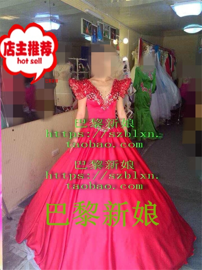 玫红色翘肩V领时尚闪钻表演演出 歌唱比赛音乐会青歌赛演出礼服|msdalam kategori Butik wanita / wanita, perkahwinan/Cheongsam/pakaian, pakaian/malam - dari Buy2taobao.com untuk memberikan perkhidmatan ejen Taobao profesional membeli