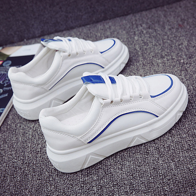 2017夏季新款百搭小白鞋学生女鞋韩版帆布鞋厚底板鞋平底休闲布鞋