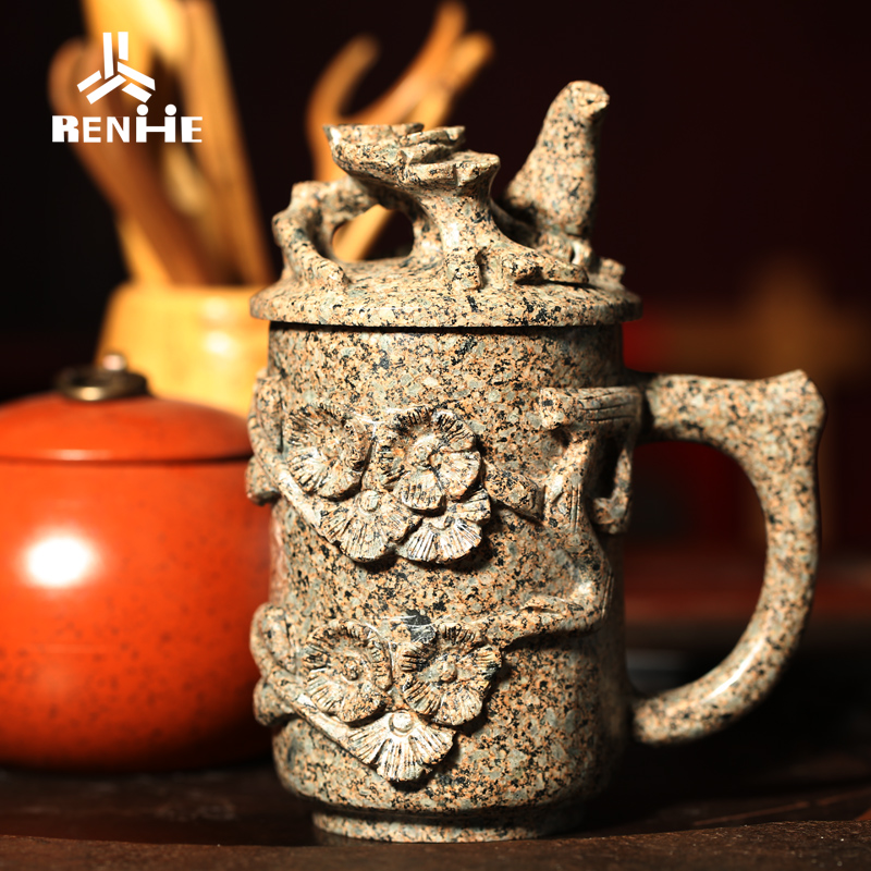 内蒙古麦饭石水杯杯子马克杯礼品带盖茶杯简约七朵梅花一体杯加厚|msdalam kategori pinggan mangkuk, Cup/cawan/cerek, Mug - dari Buy2taobao.com untuk memberikan perkhidmatan ejen Taobao profesional membeli