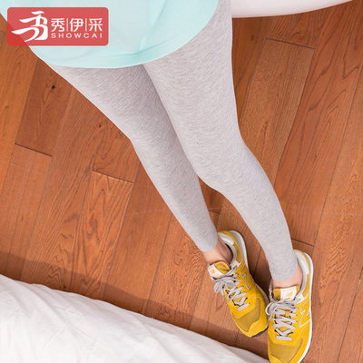 春秋薄款高腰显瘦弹力莫代尔九分打底裤外穿女