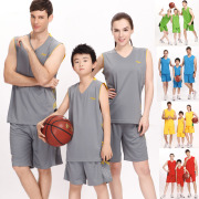 对克篮球服套装情侣款篮球衣 儿童篮球训练背心比赛服可印号