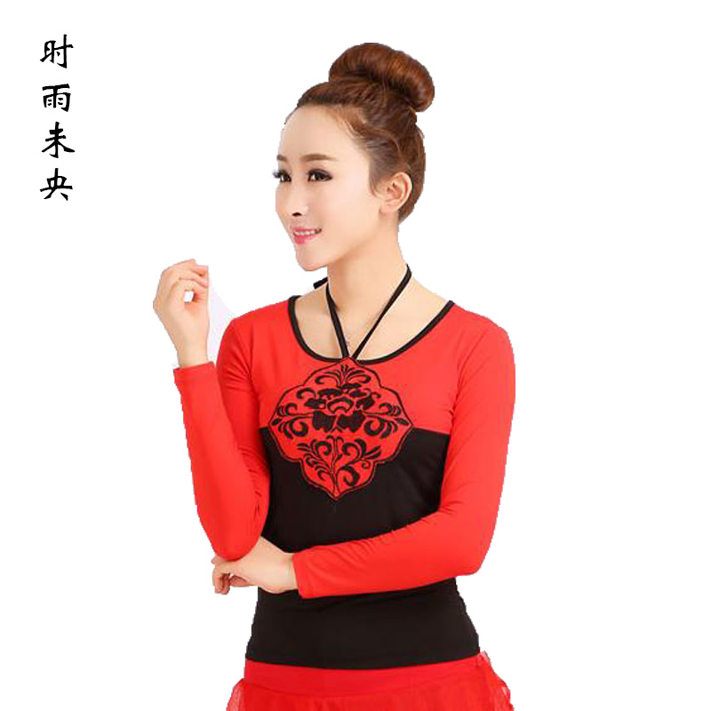 When rain Weiyang 2017 square dance clothing new pattern Latin Embroidery Ethnic style Long sleeve camisole jacketin the Sports/Yoga/Fitness/Fans supplies , Dance/Aerobics/Gymnastics , Latin , Latin Dance Tops category - from Buy2taobao.com to provide professional Taobao agent buy service