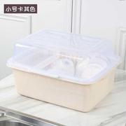 高档碗筷碗碟家用塑料碗柜厨房带盖沥水篮架放碗箱收纳盒放碗盆置