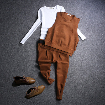 欧洲站2018早春女装套装新款女时尚欧货毛呢