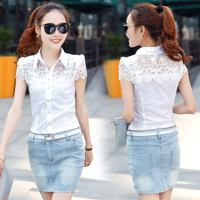 2016夏季修身连衣裙女气质蕾丝短袖连体包裙