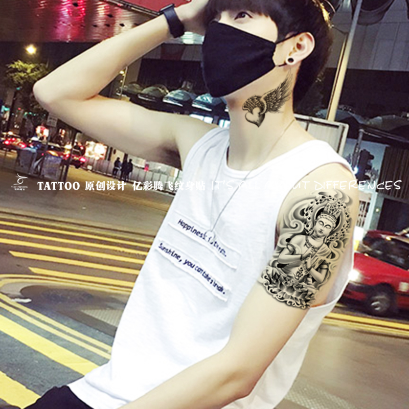 One hundred million off-color Buddha statue Tattoo sticker Flower arm Tattoo Sticker Waterproof tattoo stickers Lasting Lasting Waterproof tattoo stickersin the Makeup/Perfume/Beauty tools , Body painting category - from Buy2taobao.com to provide professional Taobao agent buy service