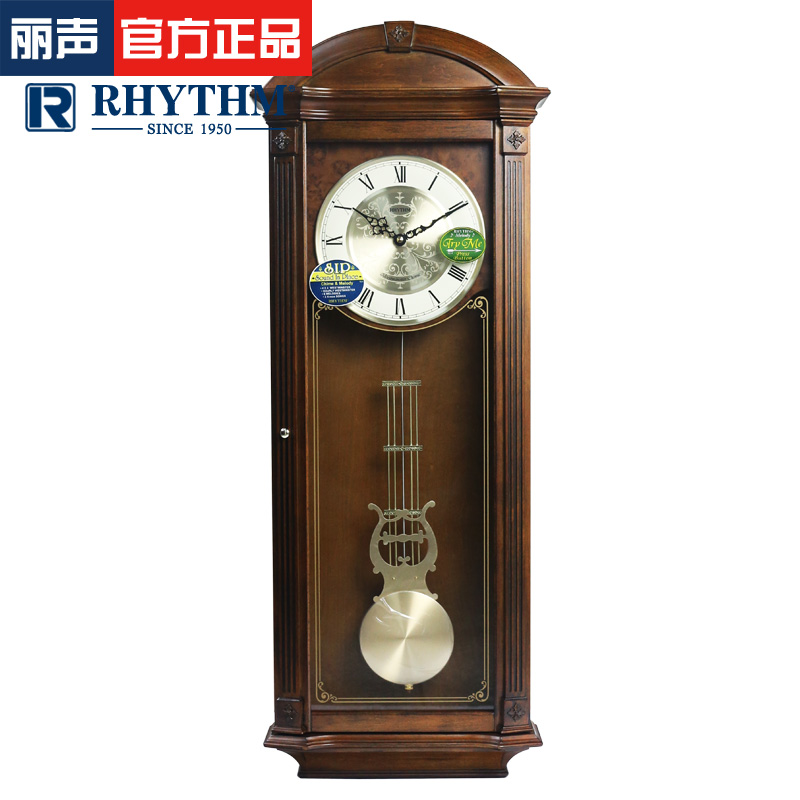 RHYTHM麗聲挂鍾表高檔實木系列豪華複古經典鍾擺敲鍾報時鍾CMJ514在類目 家居飾品, 家居鍾飾/鬧鐘, 掛鐘中 - 來自Buy2taobao.com提供專業的淘寶代購服務