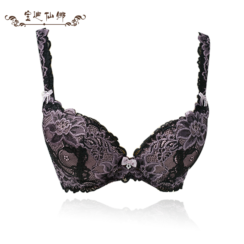 Bao 迪仙娜 Deep purple sexy Lace Adjustment type Gather and supportin the Lingerie/Men's underwear/Tracksuit , Bra category - from Buy2taobao.com to provide professional Taobao agent buy service