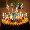 卡通创意数字蜡烛儿童生日字母蛋糕装饰派对周岁LOVE蜡烛不滴蜡