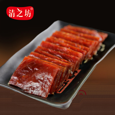 标题优化:清之坊靖江特产香辣味猪肉脯200g肉铺休闲零食品小吃好吃的猪肉干