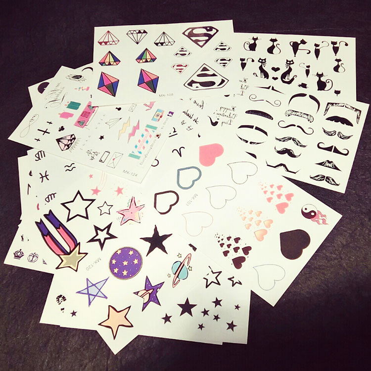 Waterproof tattoos Cartoon Alphabet Body Coloured drawing invisible Tattoo Sticker suit 15 Zhang men and womenin the Makeup/Perfume/Beauty tools , Body painting category - from Buy2taobao.com to provide professional Taobao agent buy service
