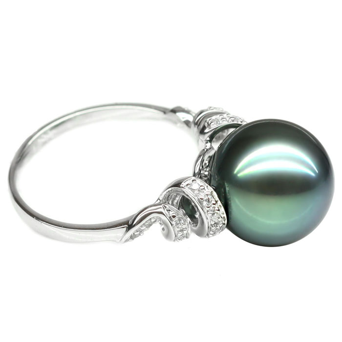 18K Platinum Gold Tahitian Black Pearl Ring Nanyang Pearl Ring Nanyang Kim Bare beads Setin the Jewelry/Diamond/Jade/Gold , Natural pearls (New) , Bracelets category - from Buy2taobao.com to provide professional Taobao agent buy service