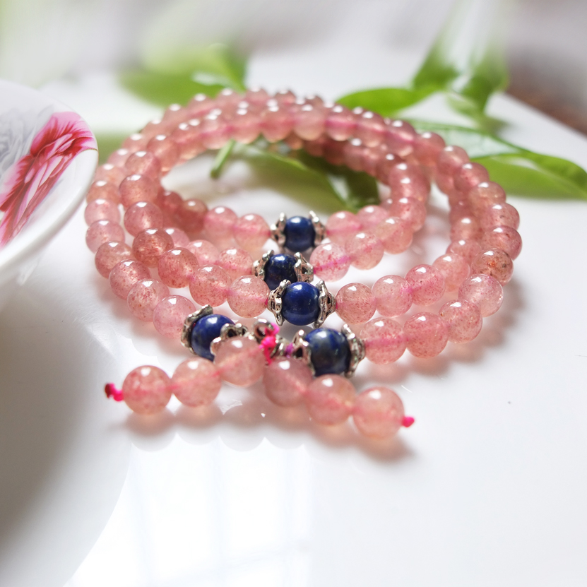 Jewellery natural Pink Crystal Bracelet 108 strawberry Hand string fashion Bracelet quality goodsin the Accessories/Fashion Jewelry, Bracelets category - from Buy2taobao.com to provide professional Taobao agent buy service