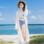 蕾丝绣花开衫泳衣女款外搭比基尼罩衫沙滩，外套巴厘岛海边度假