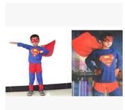 万圣节儿童演出表演摄影拍摄道具超人服装衣服 超人衣服套装