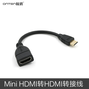 minihdmi转hdmi高清视频线平板索尼佳能单反相机dv小转大口，摄像机台电p85迷你转标准电视机小口采集卡连接线