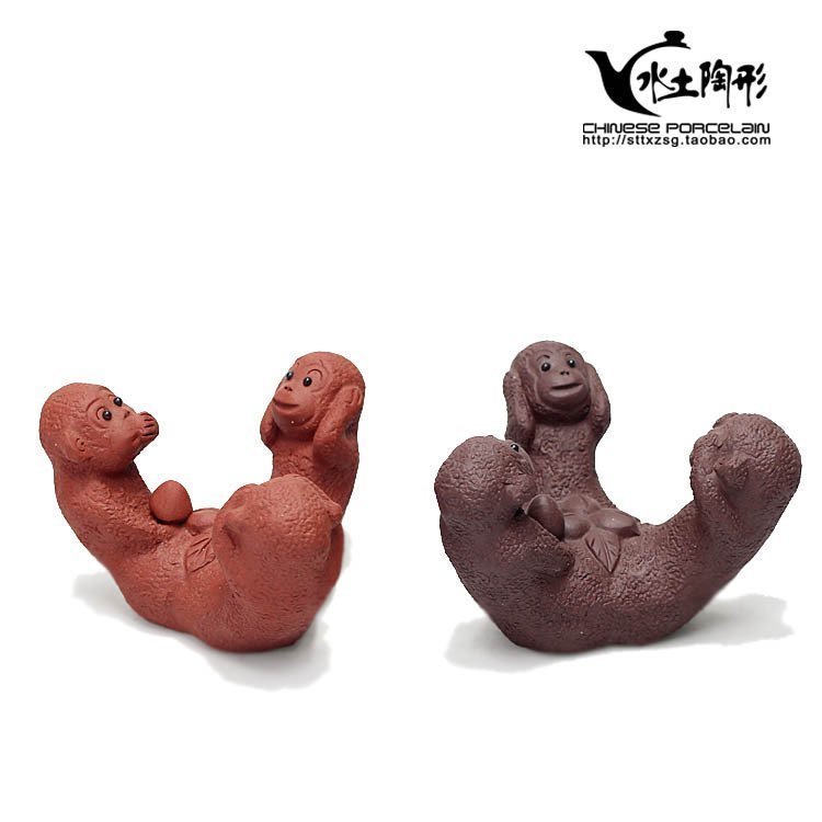 Shaped earthenware water Promotion Boutique dark-red enameled pottery teapot tea set parts Tea darling Decoration Three no monkey Teapot Filter rackin the Tableware , Tea set , Tea/With zero category - from Buy2taobao.com to provide professional Taobao agent buy service