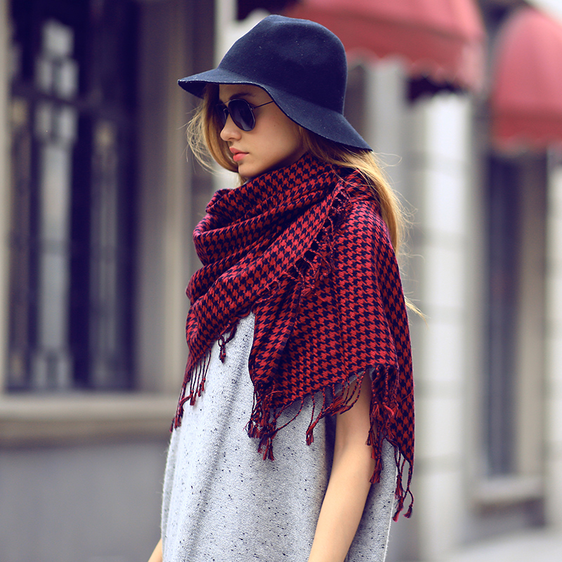 Shepherd Lang special counter Pure wool scarf Korean Edition Versatile Shawl Autumn and winter keep warm classic Chidori lattice Collarin the Accessories/Leather belt/Hat/Muffler , Muffler/Scarves/Shawl  category - from Buy2taobao.com to provide professional Taobao agent buy service