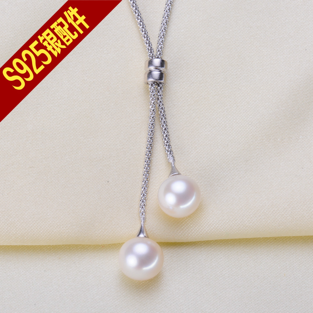 DIY parts S925 Sterling Silver Gold Beads Thick chain natural Pearl collocation Pendant Pendantin the Accessories/Fashion Jewelry, DIY Fitting , Other DIY Jewelry Accessories category - from Buy2taobao.com to provide professional Taobao agent buy service