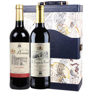德威堡原瓶进口红酒 双支装高曼德 塔牌 法国AOC葡萄酒 送礼盒