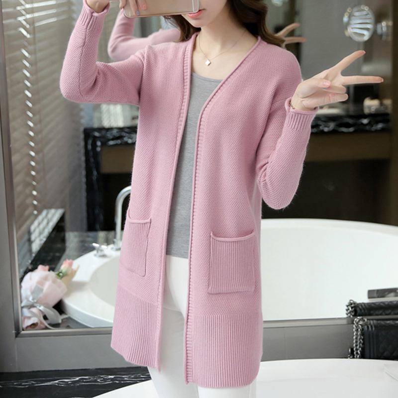 2019 spring clothes new pattern Korean Edition Ultra-fire cec Sweater Cardigan Mid length version sweater coat spring and autumnin the Women's clothing/Boutique , Sweaters category - from Buy2taobao.com to provide professional Taobao agent buy service