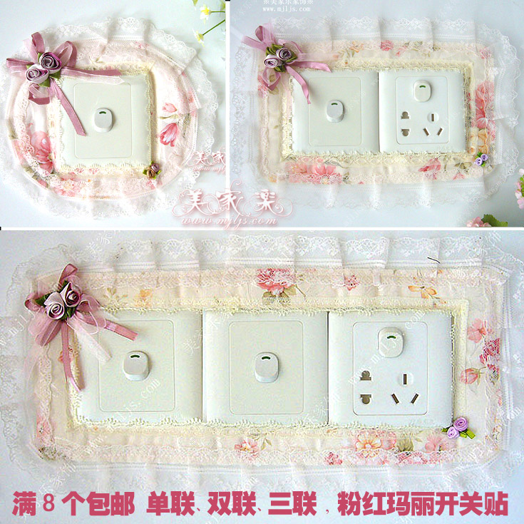 粉红玛丽 布艺开关插座贴/双开关套/三开关贴 开关面板保护套在类目 居家布艺, 防尘保护罩, 开关套中 - 来自Buy2taobao.com提供专业的淘宝代购服务