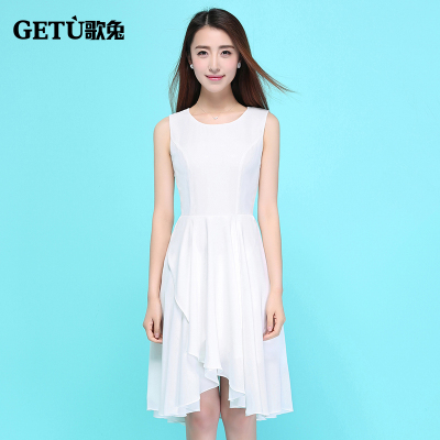 歌兔修身中款裙子2016夏季新款女装韩版气质