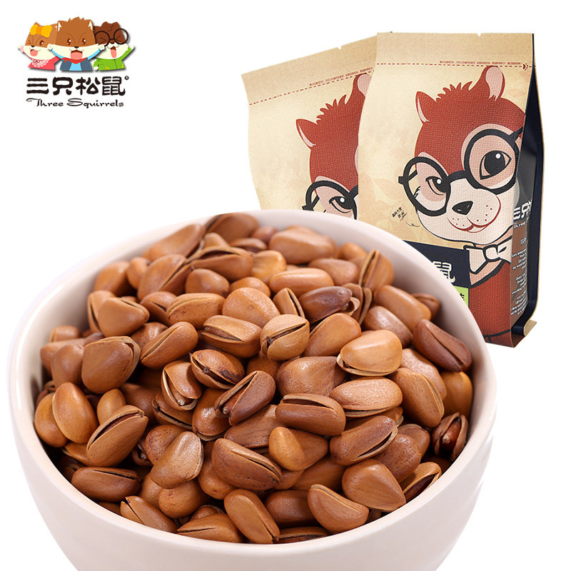 【天猫超市】三只松鼠 东北开口松子原味218g 坚果零食特产