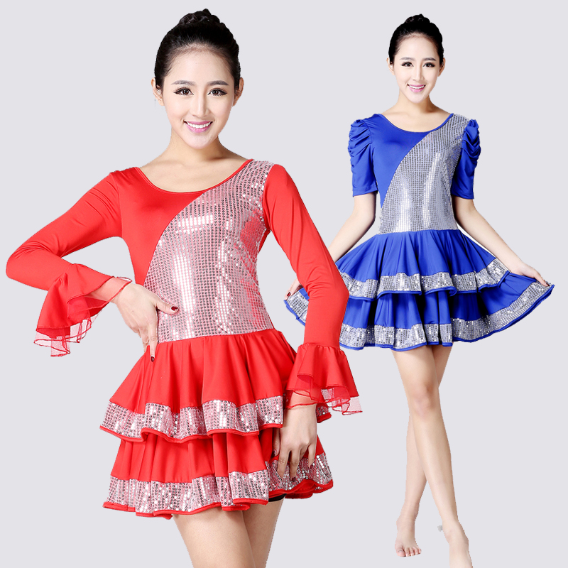 云裳杨艺 辣妈广场舞服装舞蹈服连衣裙套装新款套裙演出服拉丁舞