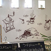 韩版手绘浪漫咖啡厅贴纸餐厅，奶茶店蛋糕店铺，玻璃橱窗墙贴纸防水