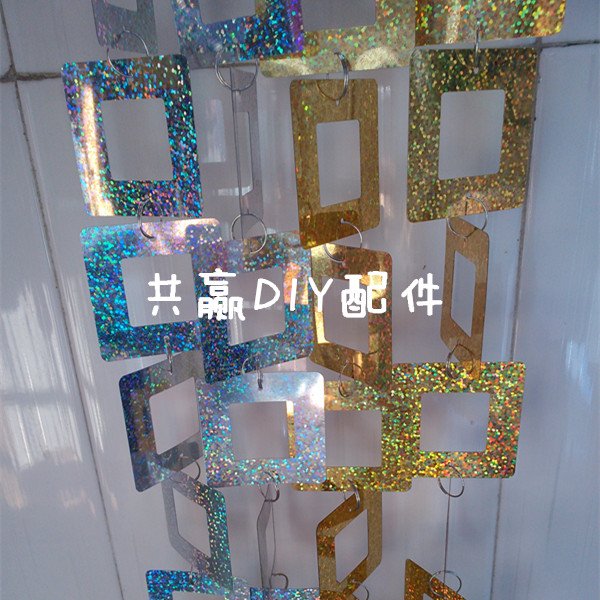 亮片帘隔断 婚庆会场装饰 珠帘 镭射金方形空心亮片串亮片帘|ruв категории домашний ткань, занавес, занавес и аксессуары, занавес/занавес - от Buy2taobao.com для оказания профессиональной услуги покупки агента Taobao