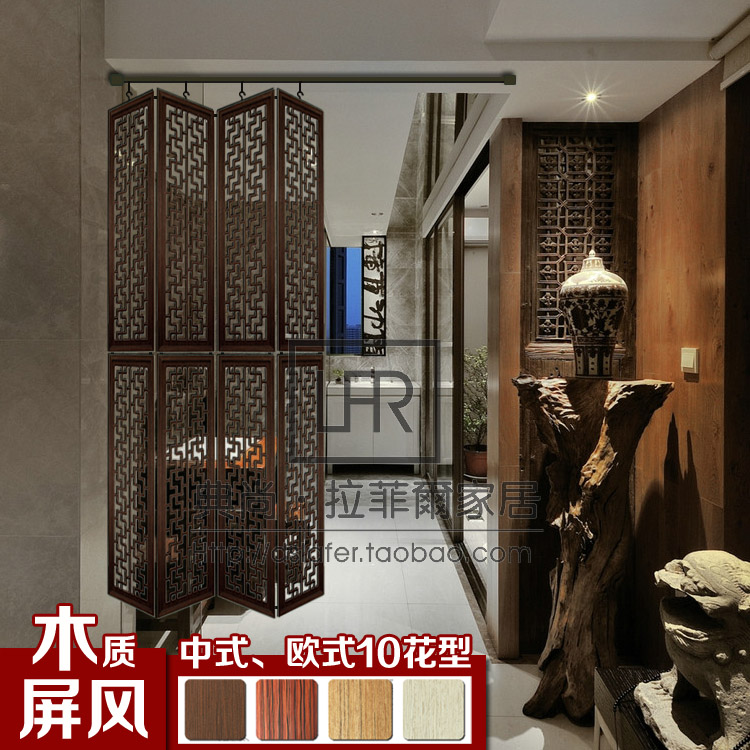 時尚中式屏風隔斷牆懸挂式镂空仿古玄關客廳餐廳木質移動折屏定制在類目 住宅傢俱, 屏風/花窗, 折屏中 - 來自Buy2taobao.com提供專業的淘寶代購服務
