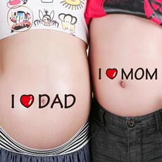 孕妇照肚皮贴纸孕妇写真肚皮贴大肚贴肚皮彩绘写真道具画F14