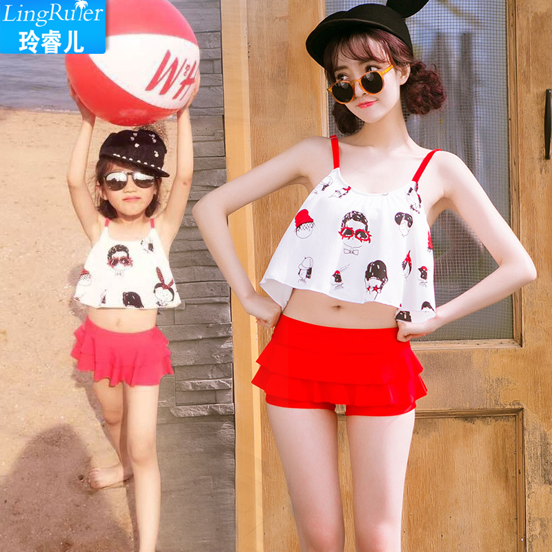 2019夏季两件套亲子泳衣女母女款女童温泉小胸聚拢比基尼游泳衣装在类目 运动/瑜伽/健身/球迷用品, 游泳, 亲子家庭装中 - 来自Buy2taobao.com提供专业的淘宝代购服务