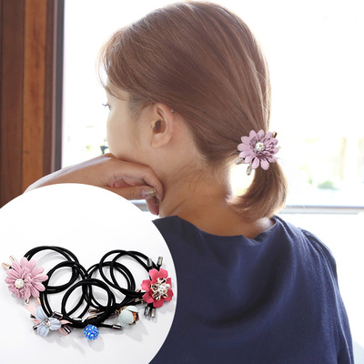 訫美简约头饰发圈5件套韩国发饰头绳扎头发橡皮筋日韩颜色随机