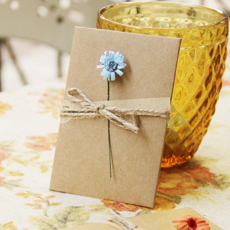 DIY Retro manual Creative Greeting Cards Manila envelope Dried flowers card birthday card New Year's gift Greeting cardsin the Festive supplies/Gift , Greeting Cards/Card category - from Buy2taobao.com to provide professional Taobao agent buy service