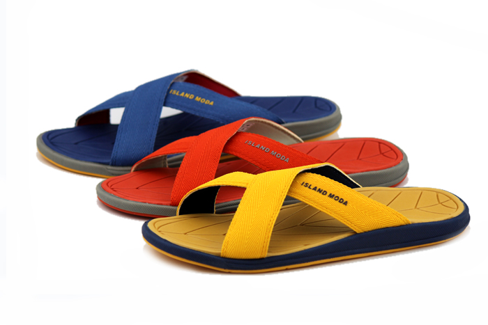 ISLAND MODA 纯色夏季休闲交叉带男鞋速干拖鞋在类目 流行男鞋, 拖鞋中 - 来自Buy2taobao.com提供专业的淘宝代购服务