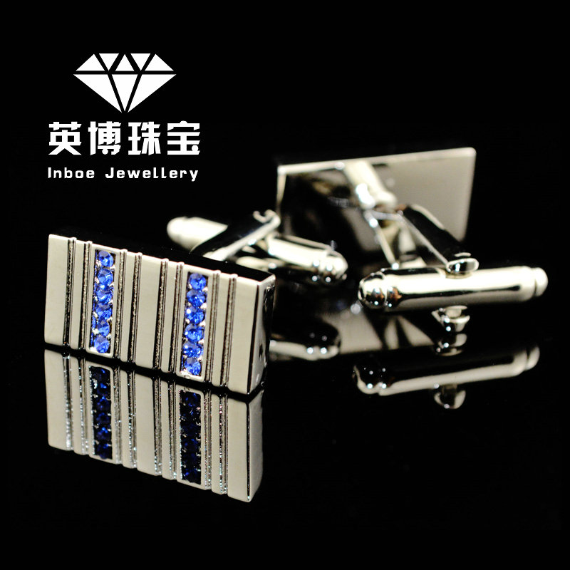 英博 Cufflinks 藍白水晶袖扣 銀色 法式襯衫袖口扣 袖釘男士在類目 服飾配件/皮帶/帽子/圍巾, 袖釦中 - 來自Buy2taobao.com提供專業的淘寶代購服務