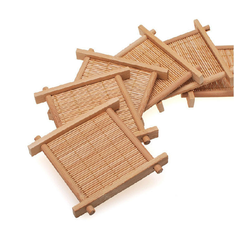 Square Bamboo Wooden pallet Saucer Coaster Pot mat Pastoral style Kung Fu Tea Ceremonyin the Tableware , Tea set , Saucer category - from Buy2taobao.com to provide professional Taobao agent buy service