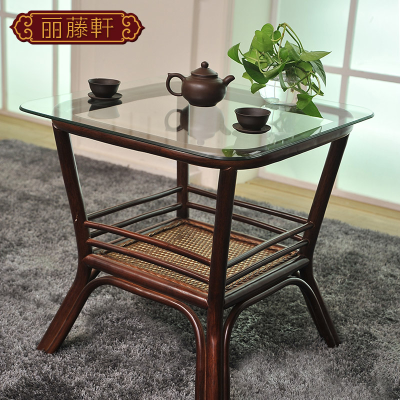 藤编功夫茶几简约现代方形茶桌椅组合客厅角几阳台创意小方桌边几在类目 住宅家具, 几类, 茶几中 - 来自Buy2taobao.com提供专业的淘宝代购服务