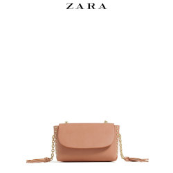 ZARA 女包 链饰铆钉斜背包 14132104049