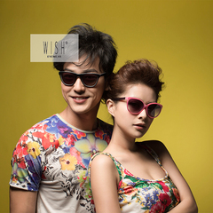 【天天特价】香港代购2014欧美时尚太阳眼镜女猫眼太阳镜彩色墨镜