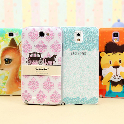 【特价猫】Note3/Note2清新彩绘手机壳三星N900/7100荔枝纹保护套