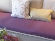 高档纯色欧式棉麻沙发垫布艺坐垫沙发巾亮紫色可定制