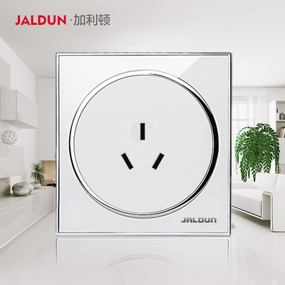 加利顿水晶镜面 16A空调插座墙壁开关插座 亚克力象牙白水晶面板