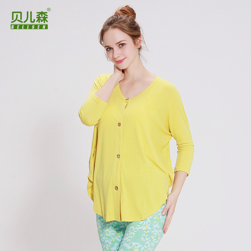 贝儿森孕妇哺乳喂奶服长袖开衫孕妈空调衫防晒衣加大码宽松女上衣|ruв категории Всё для беременных и кормящих, материнство, рубашка/шифон рубашка - от Buy2taobao.com для оказания профессиональной услуги покупки агента Taobao