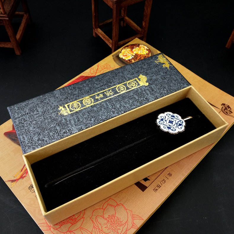 金属书签套装青花瓷特色中国风小礼物送老外 出国礼品 留学生在类目 电子词典/电纸书/文化用品, 纸张本册, 书签中 - 来自Buy2taobao.com提供专业的淘宝代购服务